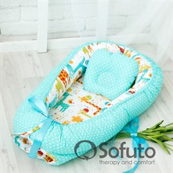 Кокон-гнездышко Sofuto Babynest Giraffe