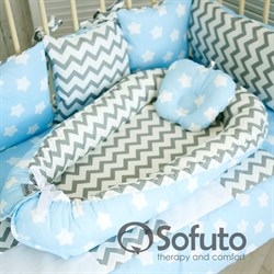 Кокон-гнездышко Sofuto Babynest Frosty morning