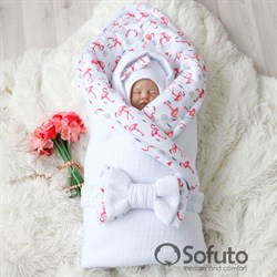 Комплект на выписку холодная зима (7 предметов) Sofuto baby Flamingo