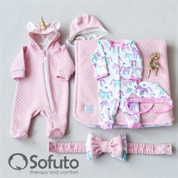 Комплект на выписку холодное лето plus (6 предметов) Sofuto Unicorn