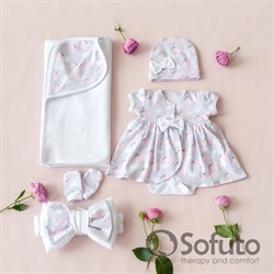 Комплект на выписку жаркое лето (5 предметов) Sofuto baby Adele