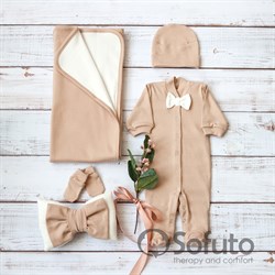 Комплект на выписку летний (5 предметов) Sofuto baby Latte boy