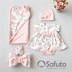 Комплект на выписку жаркое лето (5 предметов) Sofuto baby Vintage poudre