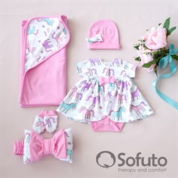 Комплект на выписку жаркое лето (5 предметов) Sofuto baby Unicorn