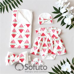 Комплект на выписку жаркое лето (5 предметов) Sofuto baby Watermelon