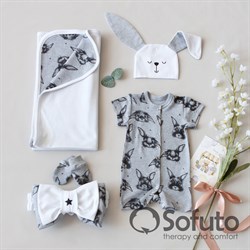 Комплект на выписку жаркое лето (5 предметов) Sofuto baby Rabbit