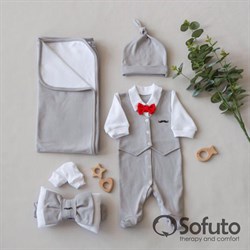 Комплект на выписку летний (5 предметов) Sofuto baby David