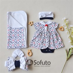 Комплект на выписку жаркое лето (5 предметов) Sofuto baby Sailor girl