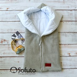 Конверт-трансформер вязаный на молнии Sofuto Knite gray