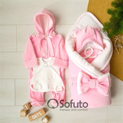 Комплект на выписку зимний (6 предметов) Sofuto baby Rose simple