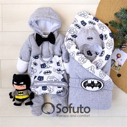 Комплект на выписку холодная зима (6 предметов) Sofuto baby Batman