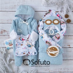 Комплект на выписку холодная зима (6 предметов) Sofuto baby Bon voyage