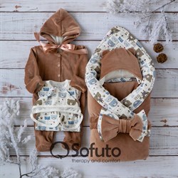 Комплект на выписку зимний (6 предметов) Sofuto baby Teddy