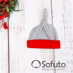 Шапочка узелок Sofuto Baby new year Gray