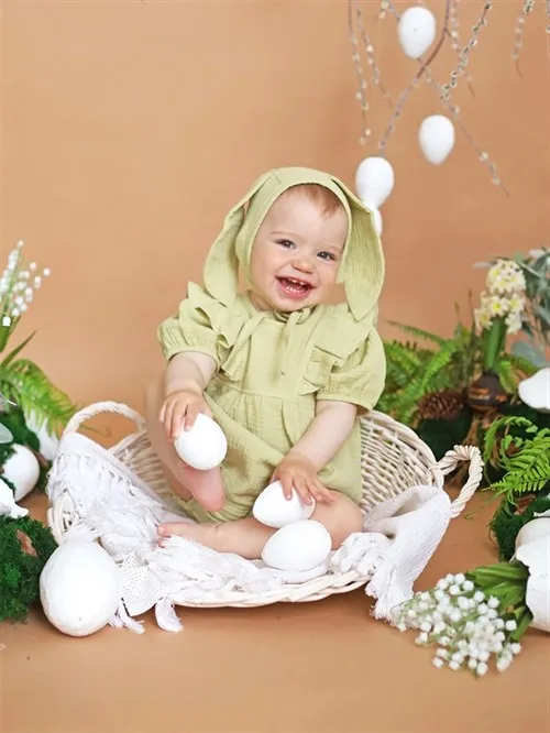 Чепчик муслиновый Pastel Green Чепчик муслиновый Pastel Green