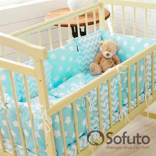 Комплект бортиков Sofuto Babyroom B2-S8-P Aqua - фото 10347