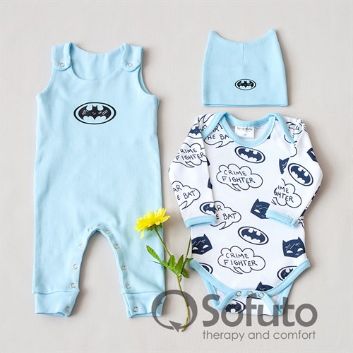 Комплект одежды 3 предмета Sofuto baby Batman - фото 10797
