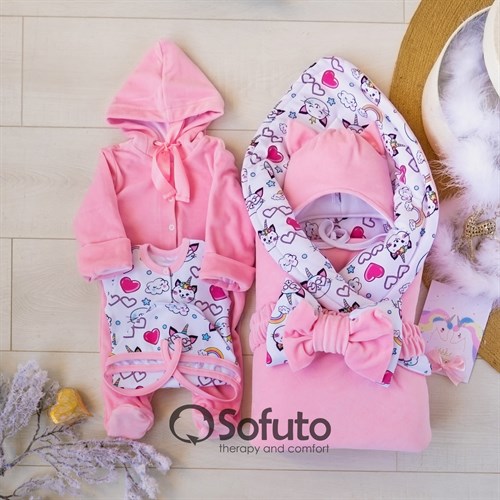 Комплект на выписку зимний (6 предметов) Sofuto baby Caticorn