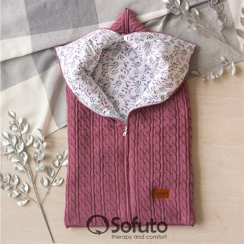 Конверт-трансформер зимний вязаный на молнии Sofuto Melange Berry