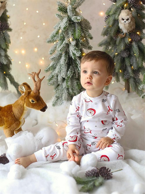 Пижама детская Дед Мороз и Мишка - фото 21851