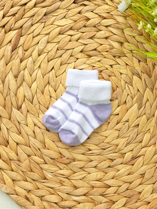 Носочки для новорождённых в полосочку Lila - фото 24682