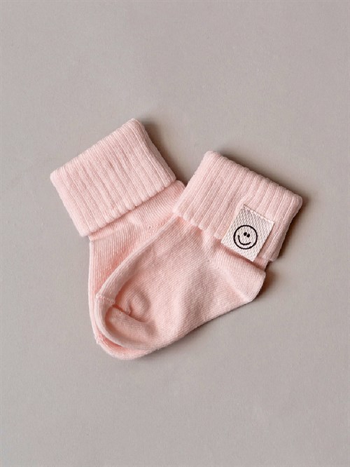Носки смайл розовый - фото 28430