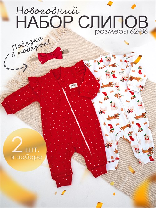 Набор слипов на молнии Sleep&Play Snow dog SS2PSLP056 - фото 31244