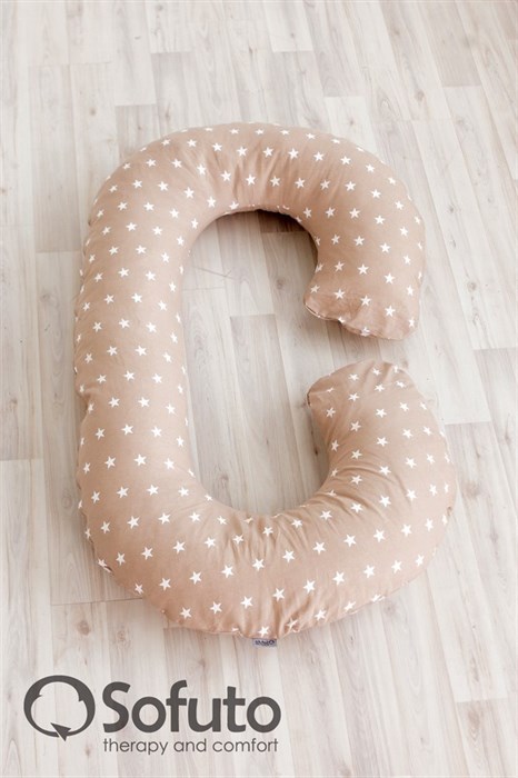 Чехол на подушку для беременных Sofuto CСompact Stars Latte - фото 5516
