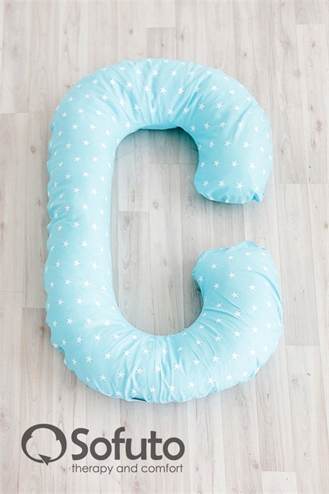 Чехол на подушку для беременных Sofuto CСompact Stars Aqua - фото 5520