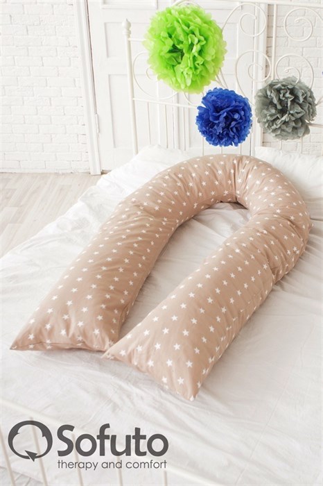 Чехол на подушку для беременных Sofuto UComfot Stars Latte - фото 5632