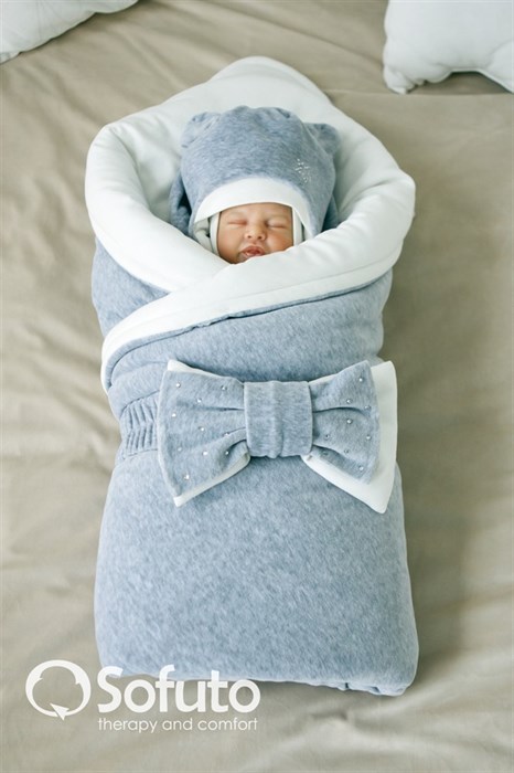 Комплект на выписку зимний (7 предметов) Sofuto baby Grey simple - фото 6210