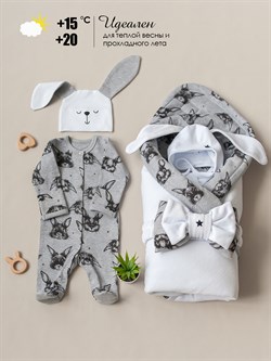 Комплект на выписку холодное лето (5 предметов) Sofuto baby Rabbit