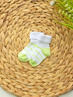 Носочки для новорождённых в полосочку Light Green