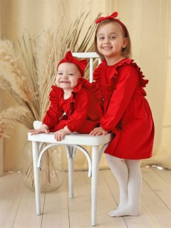 Платье детское с повязкой Merry Red