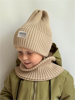 Комплект шапка+снуд Russ beige SRUSCAPS002
