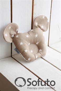 Подушка для новорожденного Sofuto Baby pillow Minnie latte
