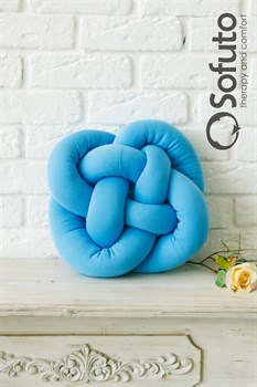 Декоративная подушка Sofuto Кельтский узел на удачу blue