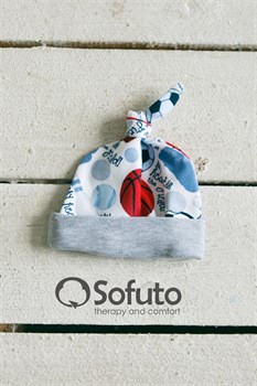 Шапочка узелок Sofuto Baby Football S2255