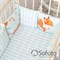 Комплект бортиков + стеганое одеяло Sofuto Babyroom Cute fox S2523