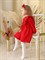 Платье детское с повязкой Merry Red S3139