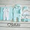 Комплект на выписку холодная зима (7 предметов) Sofuto baby Bunny mint S2287
