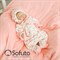 Комбинезон велюровый на кнопках Sofuto baby Tea rose S2332