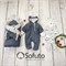 Комплект на выписку холодная зима (7 предметов) Sofuto baby Indigo Dogs melanzh S2338