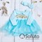 Боди-платье фатиновое с повязкой Sofuto baby aqua