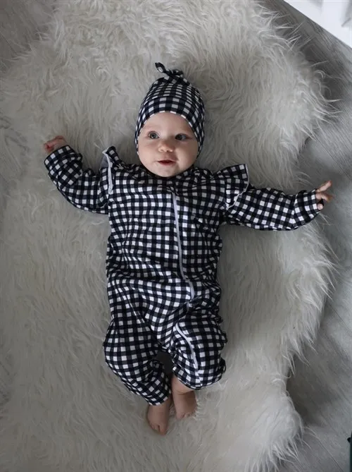 Слип на молнии Black check