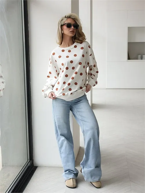 Костюм женский Polka dot мокко, коричневый