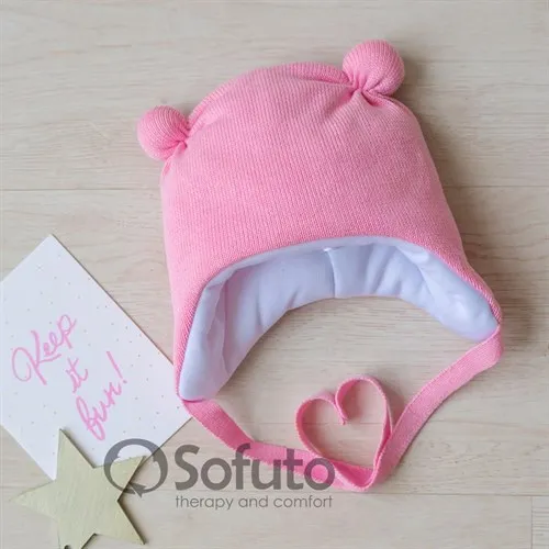 Шапочка зимняя вязаная Sofuto baby pink