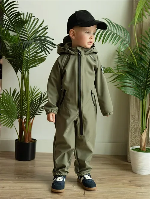 Комбинезон демисезонный Softshell Moss, зеленый Комбинезон демисезонный Softshell Moss, зеленый