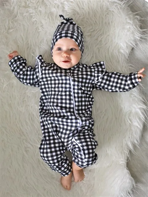 Шапочка узелок Black check