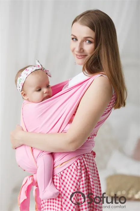 Слинг-шарф трикотажный Sofuto Babysling pink